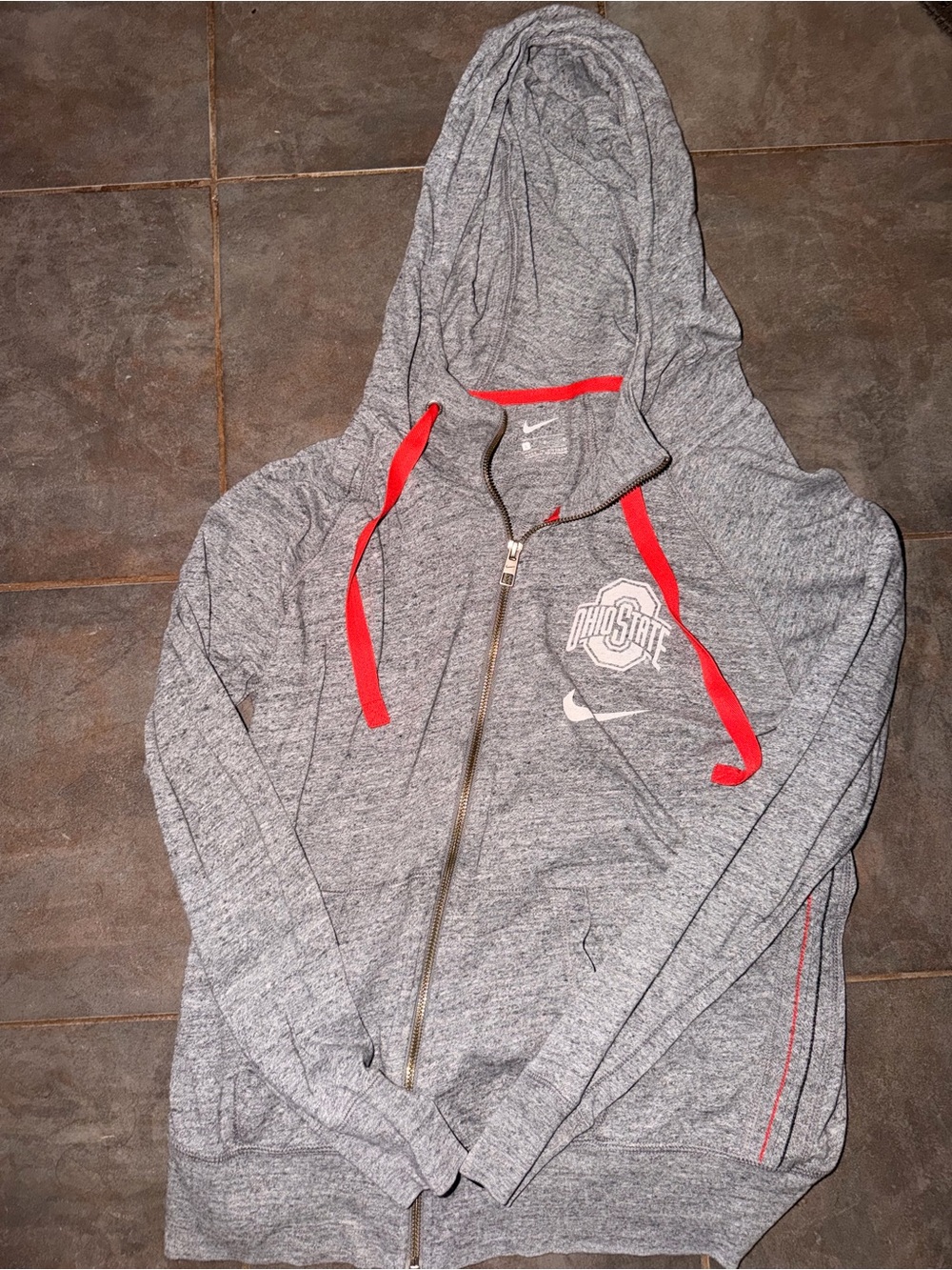 Nike Gray Ohio State Zip Hoodie